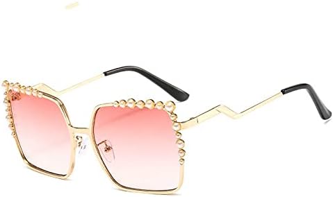 

Солнцезащитные очки большого квадратного размера 2027 года, женские солнцезащитные очки с жемчужным блеском, модные солнцезащитные очки для женщин, большие квадратные очки MTZJH, Pink