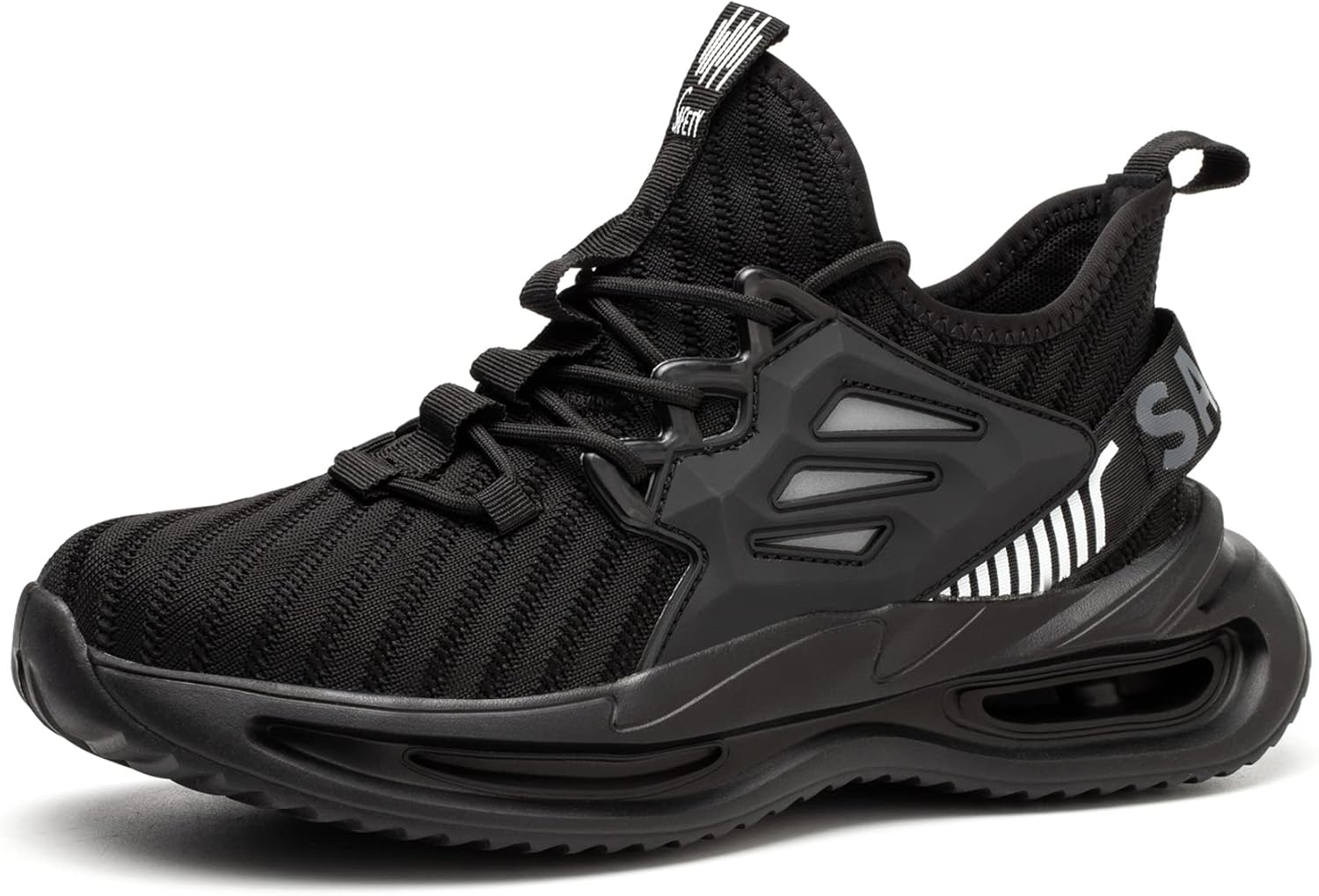 

Мужские рабочие ботинки Kezhiho со стальным носком, легкие, удобные, дышащие, непрокалываемые, противоскользящие, модные, неразрушимые, для строительных и промышленных работ, черный