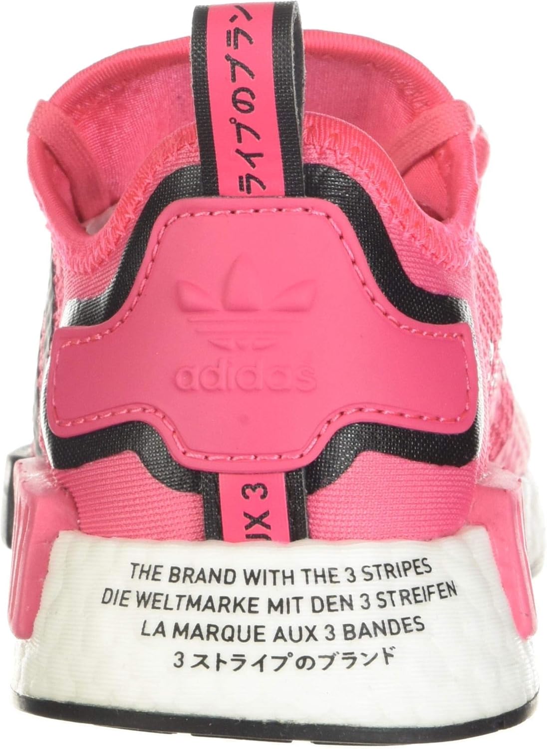 Кроссовки adidas Originals NMDr1 для детей и унисекс, белый/черный/розовый — фото 3