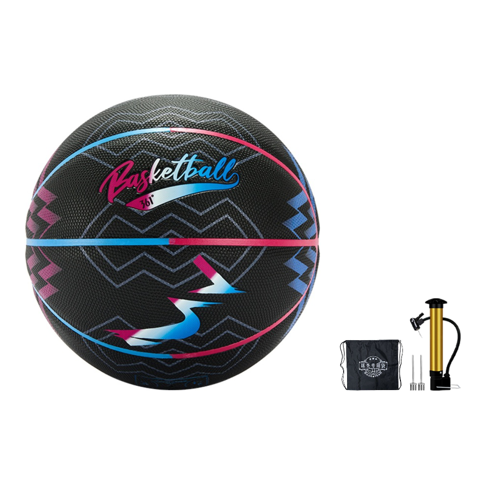 

361° Баскетбольный мяч Night Ash PU черный красный размер 7 для соревнований и тренировок унисекс версия для материкового Китая