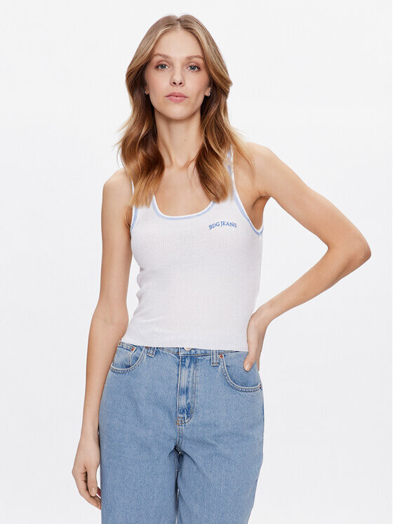 

Топ приталенного кроя Bdg Urban Outfitters, белый