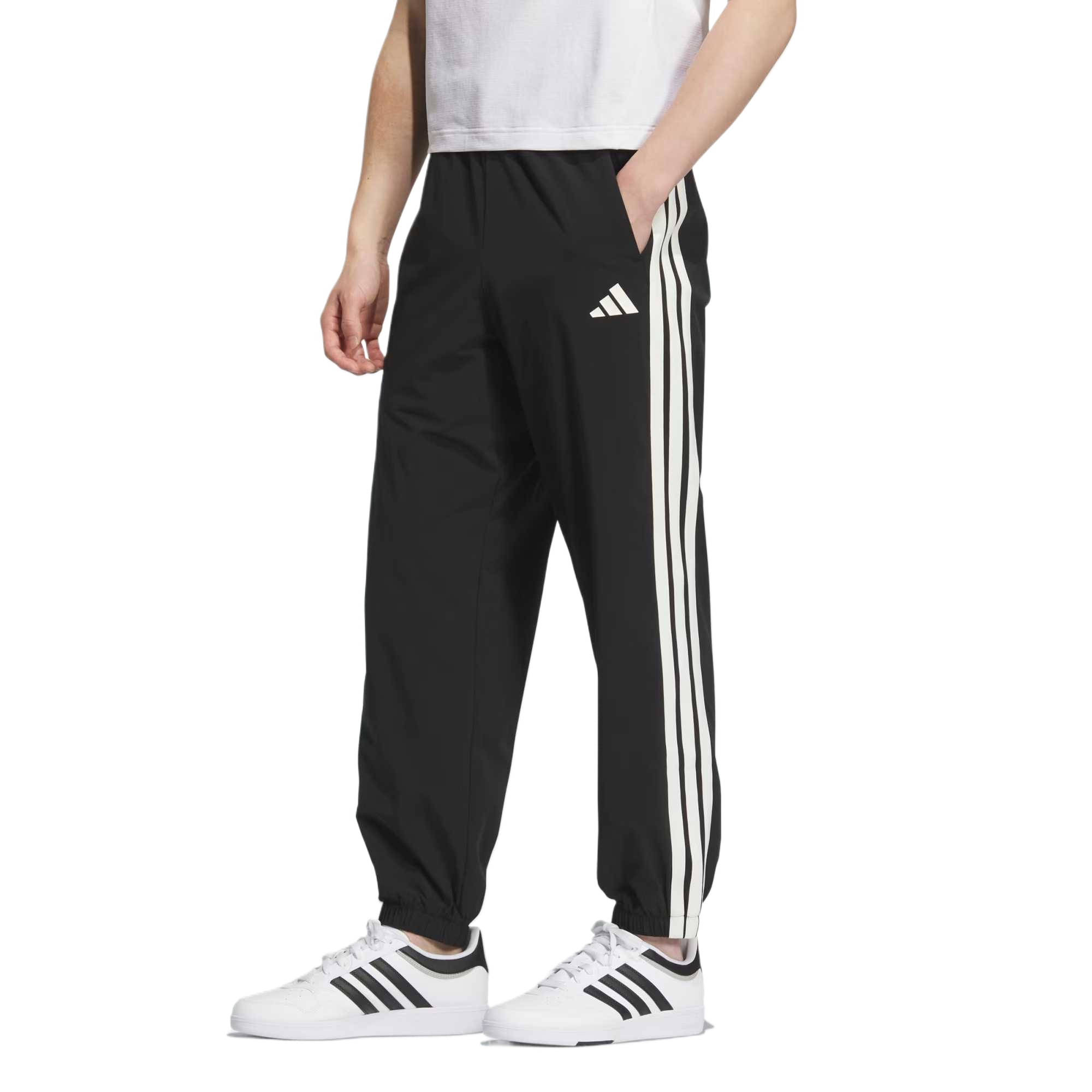 Спортивные штаны мужские вязаные Adidas, черный — фото 2
