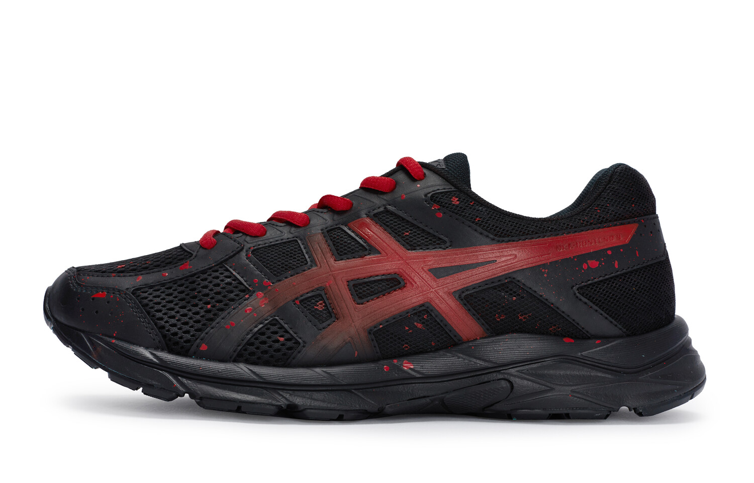 

Кроссовки Gel-Contend 4 женские с низким верхом, черные/красные Asics