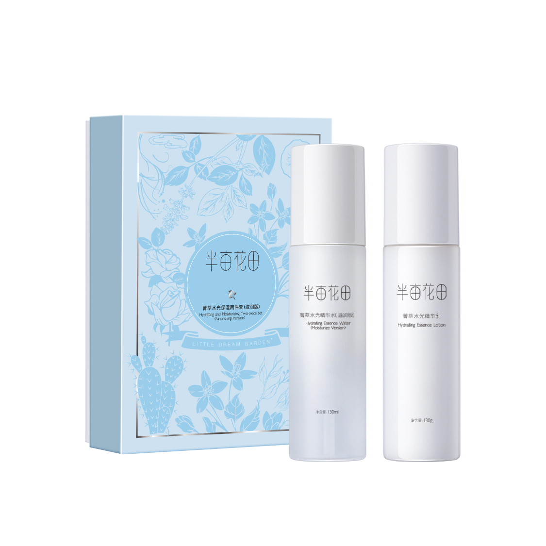 Набор для ухода за кожей essence dewy успокаивающий стабилизирующий увлажняющий восстанавливающий комплект из 2 средств water milk LITTLE DREAM GARDEN — фото 2