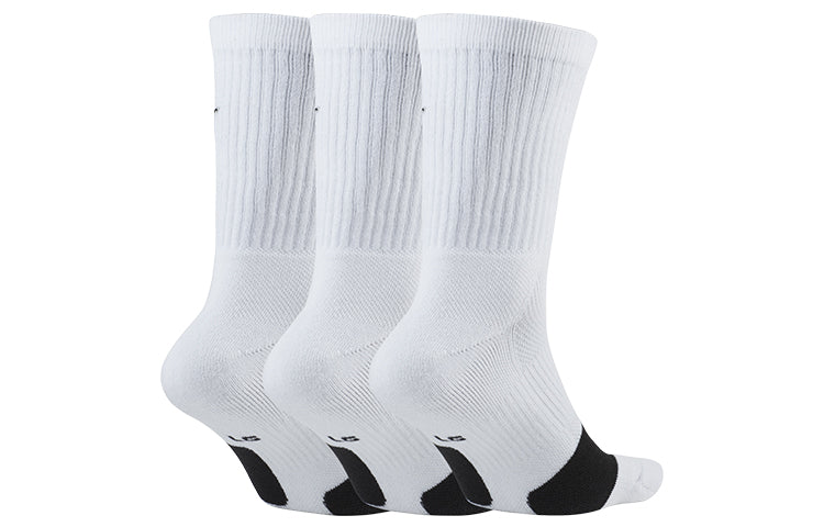 Носки Nike Everyday Crew Basketball Sports Quick Dry Mid Tops Socks Unisex 3 Pairs White DA2123-100 — фото 2