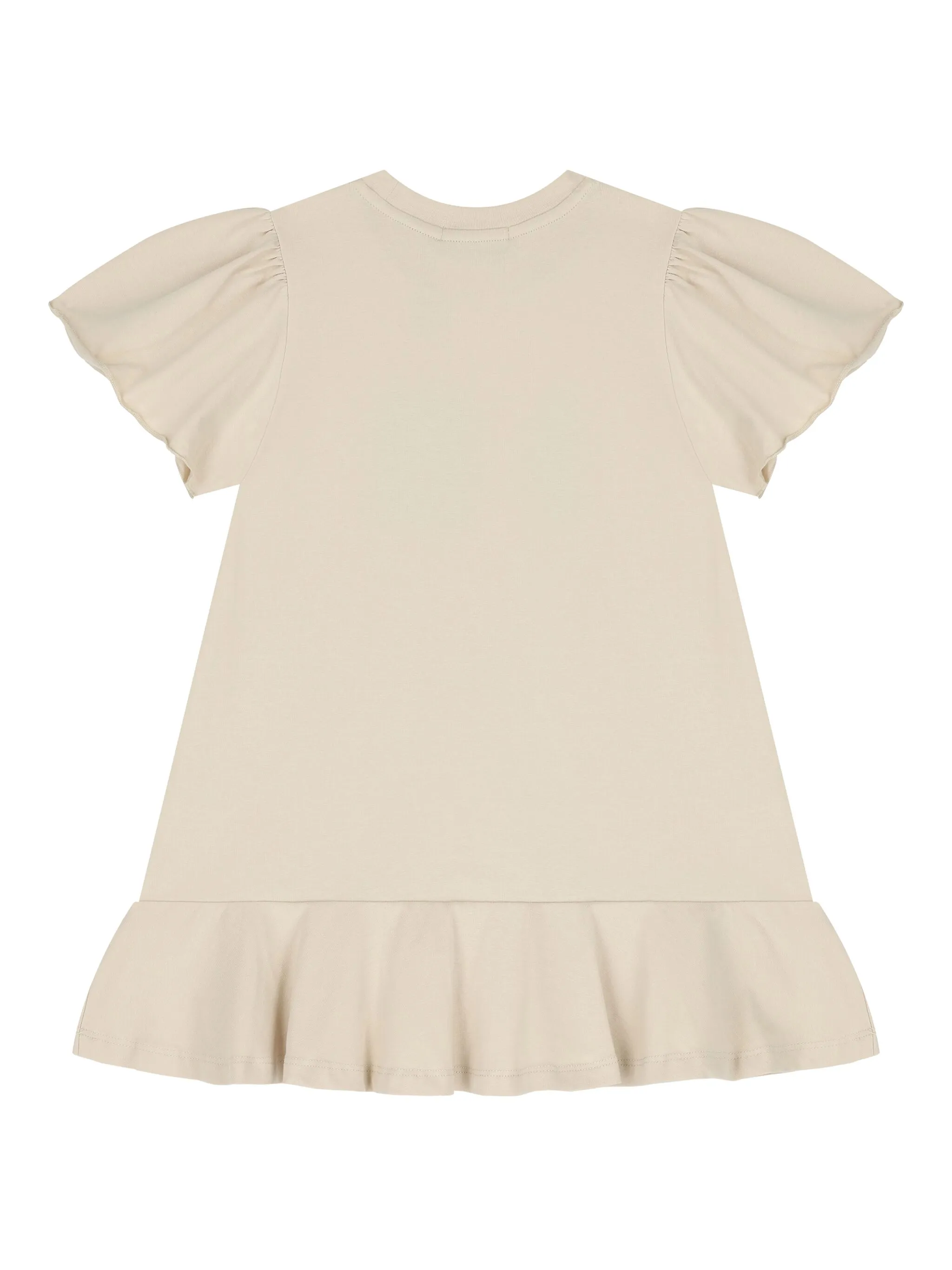 Платье с оборками и принтом Aigner Kids, бежевый — фото 2