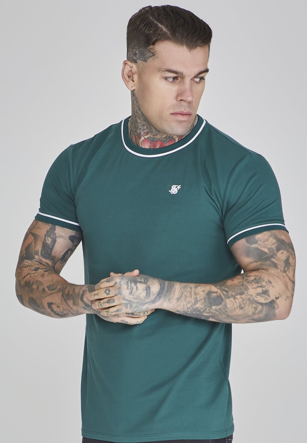 

Футболка с набивным рисунком Muscle SIKSILK, зеленая