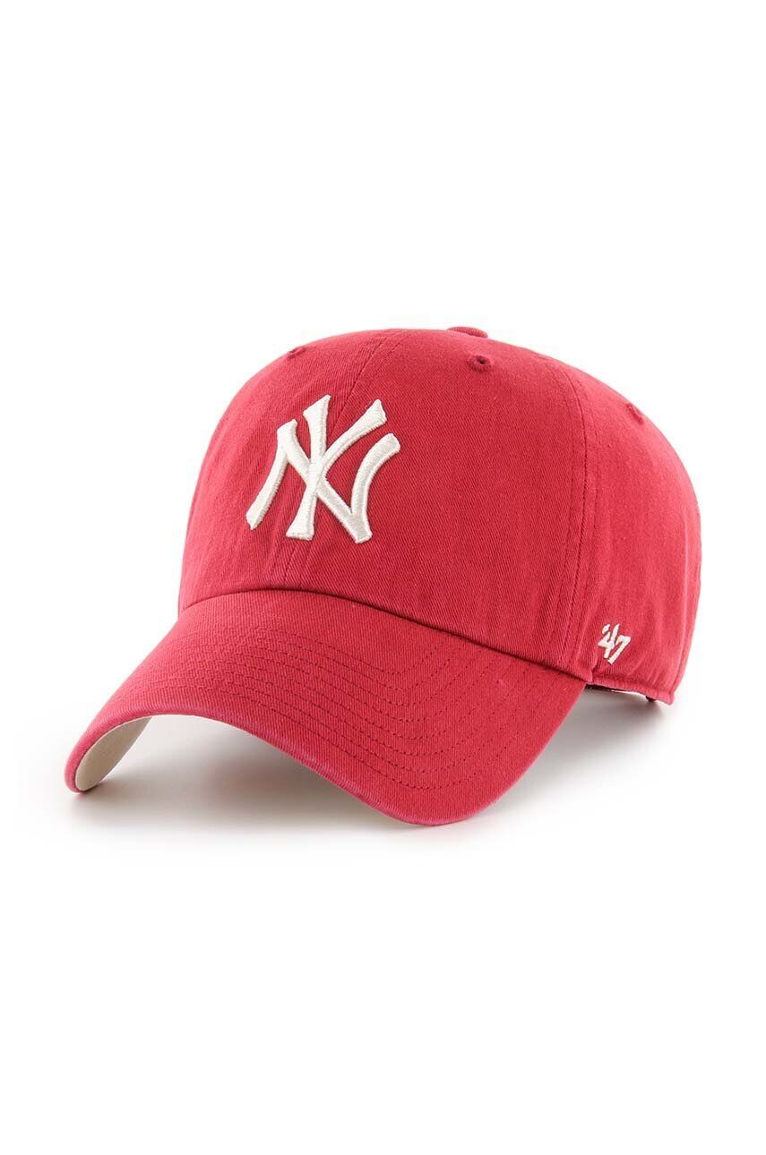 

Хлопковая бейсболка 47 бренда MLB New York Yankees 47 Brand, красный