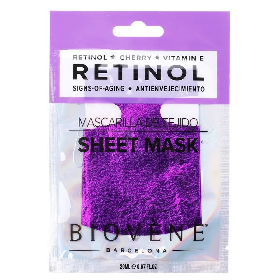 

Biovene, Retinol Signs-of-Aging, тканевая маска с ретинолом и витамином Е, 20 мл