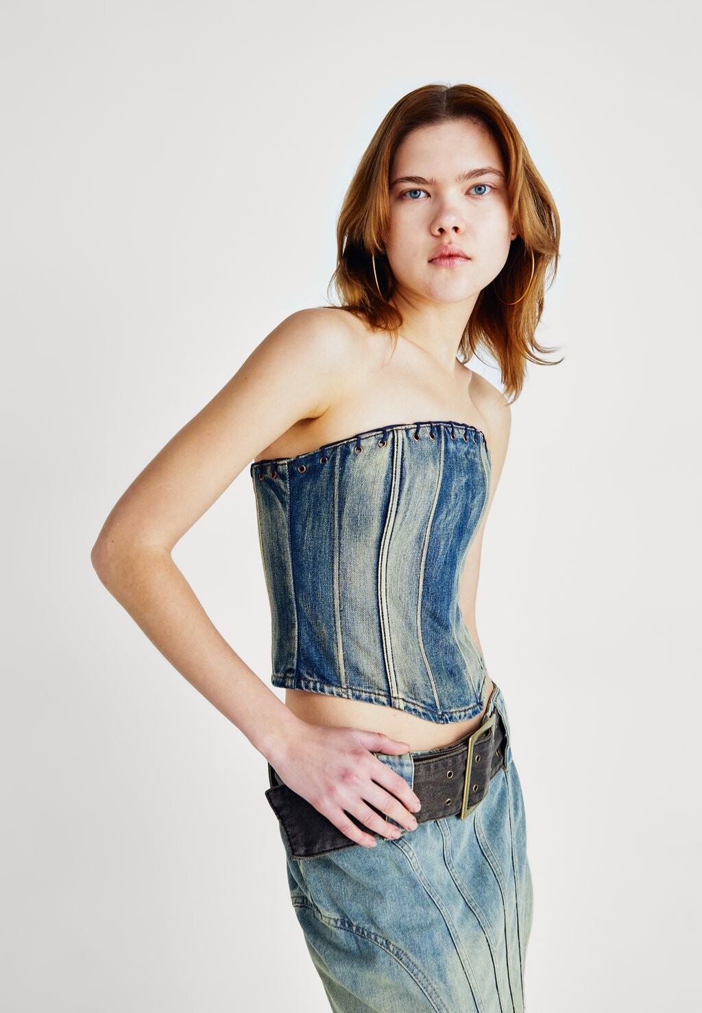 

Топ WHIPSTITCH CORSET Jaded London, синий деним
