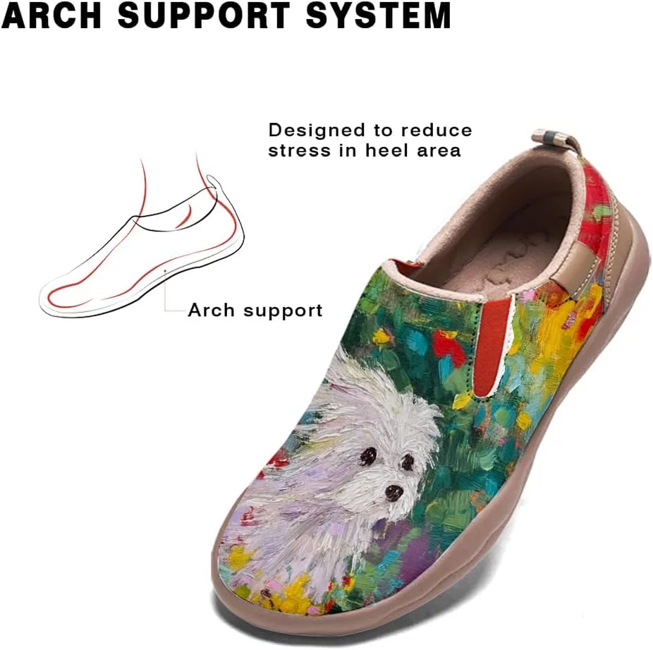 Мокасины с принтом Men's Art Painted Sneakers, белая собака-01 Solepulse — фото 4
