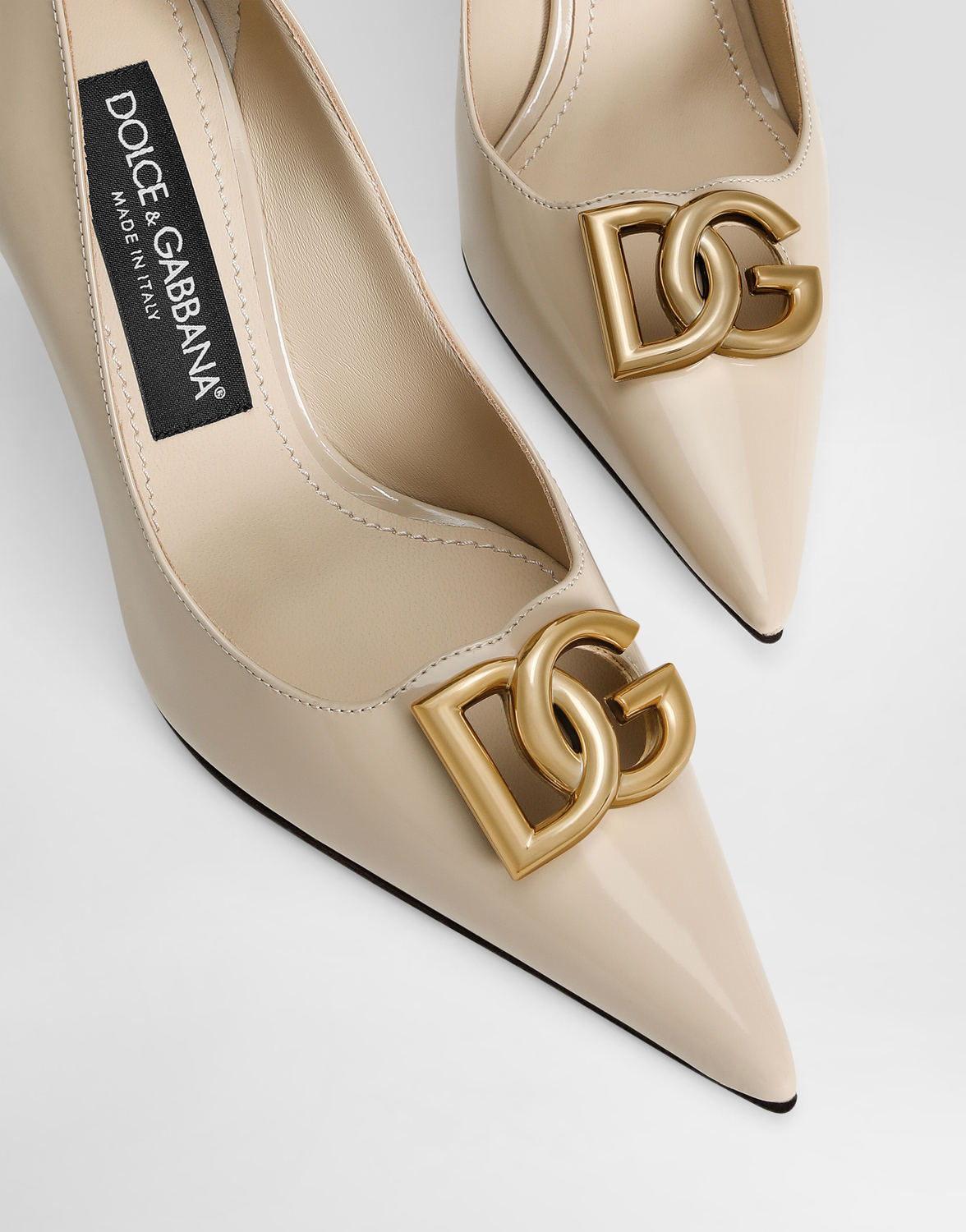 Туфли-лодочки из телячьей кожи Dolce & Gabbana, бежевый — фото 4