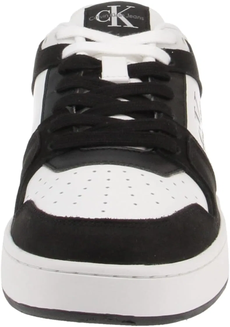 Мужские кроссовки Calvin Klein Basket Cupsole Low Lth ML Fad Trainers, белый/черный — фото 3