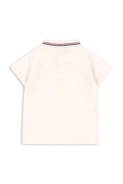 Поло детское из органического хлопка Florian Polo Shirt Konges Sløjd, бежевый — фото 3