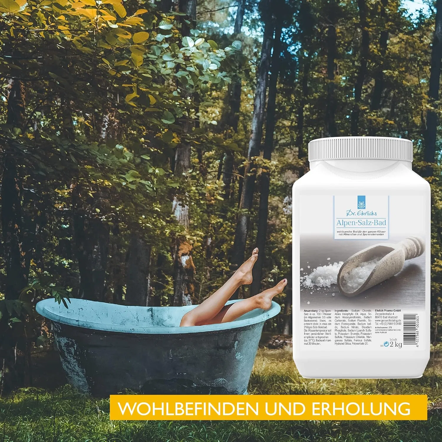 Альпийская соляная ванна Dr. Ehrlichs, 2 кг Dr. Ehrlichs Gesundkatalog — фото 2