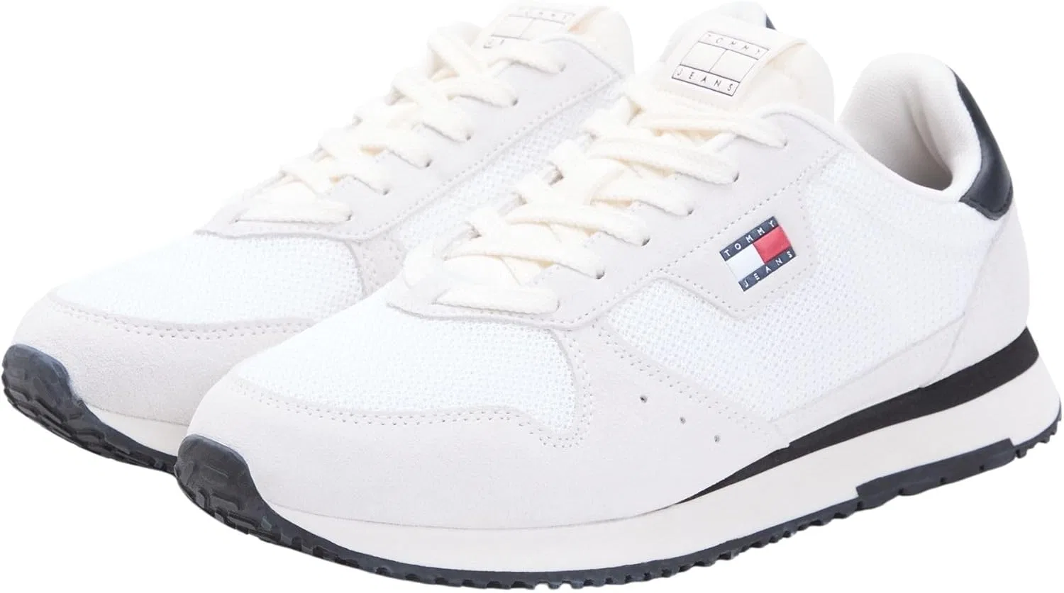 Мужские низкие кроссовки Tommy Jeans TJM Eva Runner Leather Em0em01690, White Ecru Black — фото 3