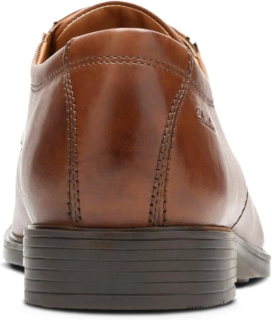 Мужские туфли-дерби Clarks Tilden Plain, Dark Tan Lea — фото 3