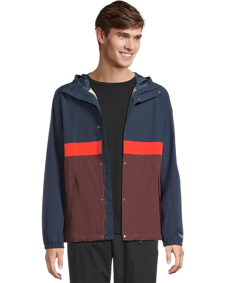 

Куртка L.L.Bean Mountain Classic Rain Jacket Regular, цвет Nautical Navy/Burgundy Brown