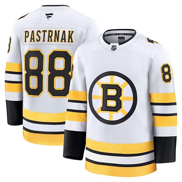 

Мужская футболка David Pastrnak белая Boston Bruins away premium player Fanatics