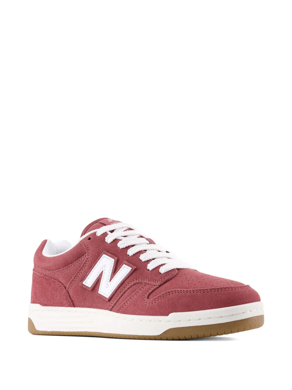 Кроссовки 480 с перфорацией и логотипом New Balance, красный — фото 2