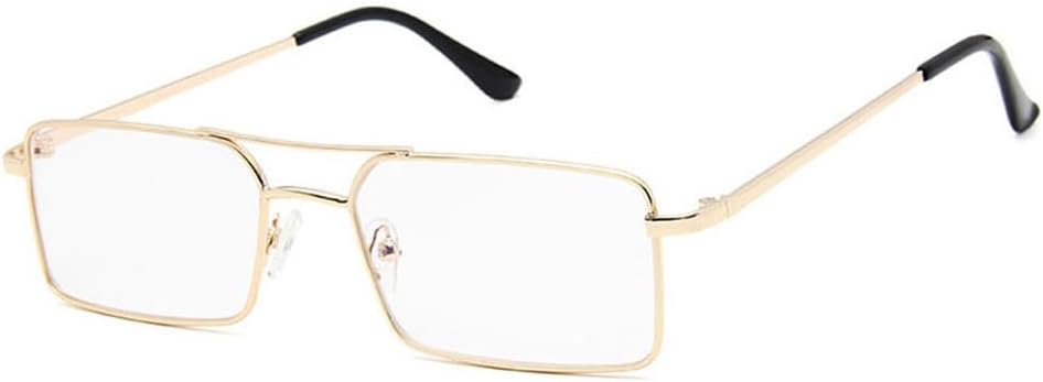 

Солнцезащитные очки UV400 с двойной перемычкой, металлической оправой и прозрачными линзами Ocean Clear, подходят для женщин и мужчин, для бега и занятий спортом на открытом воздухе UYPTK, Golden Clear