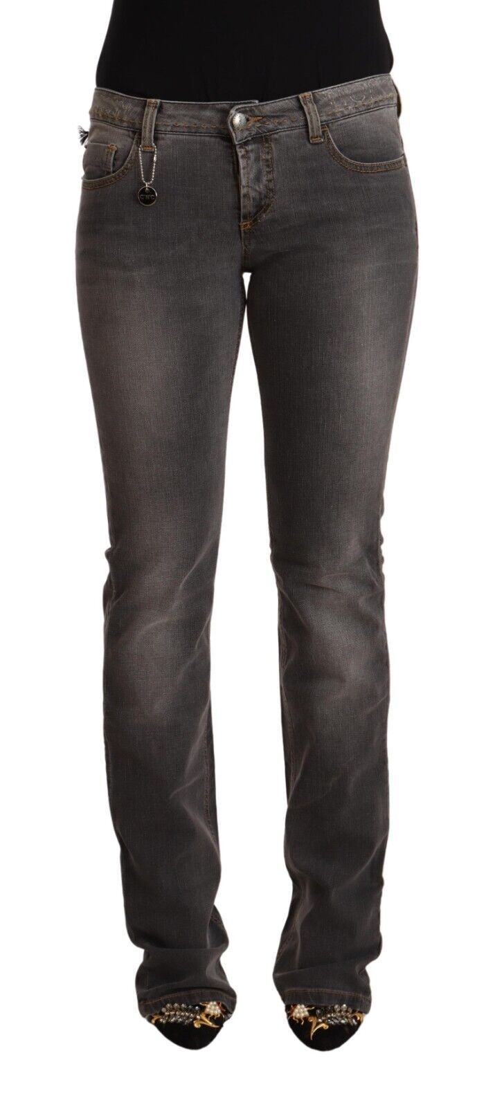 

Костюм National Washed Low Waist Straight синие женские джинсы Costume National