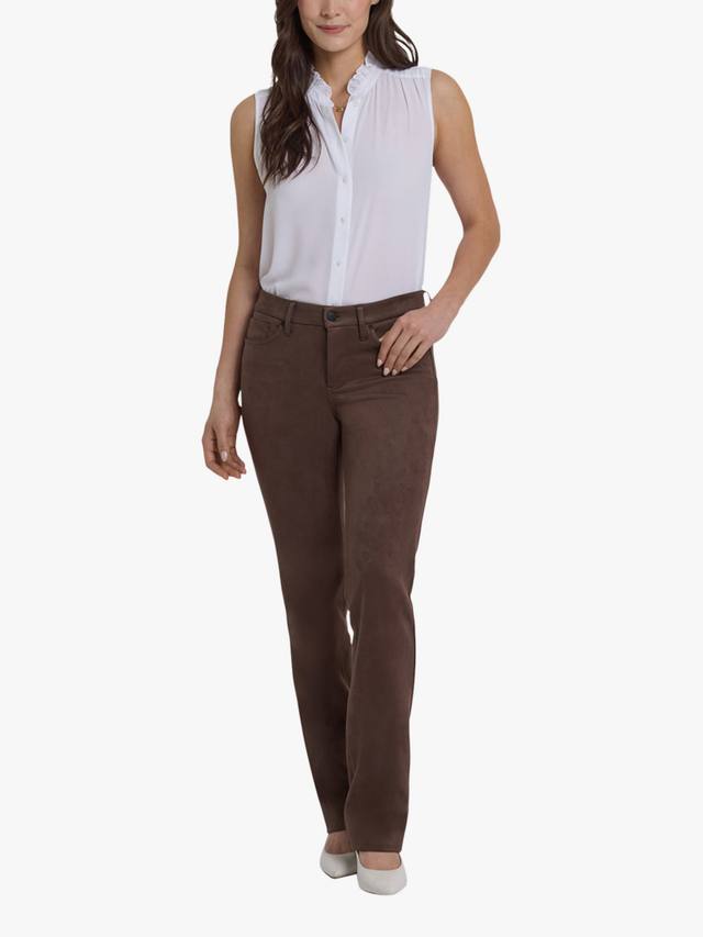 

Прямые джинсы Marilyn из искусственной замши NYDJ, Coffee Bean