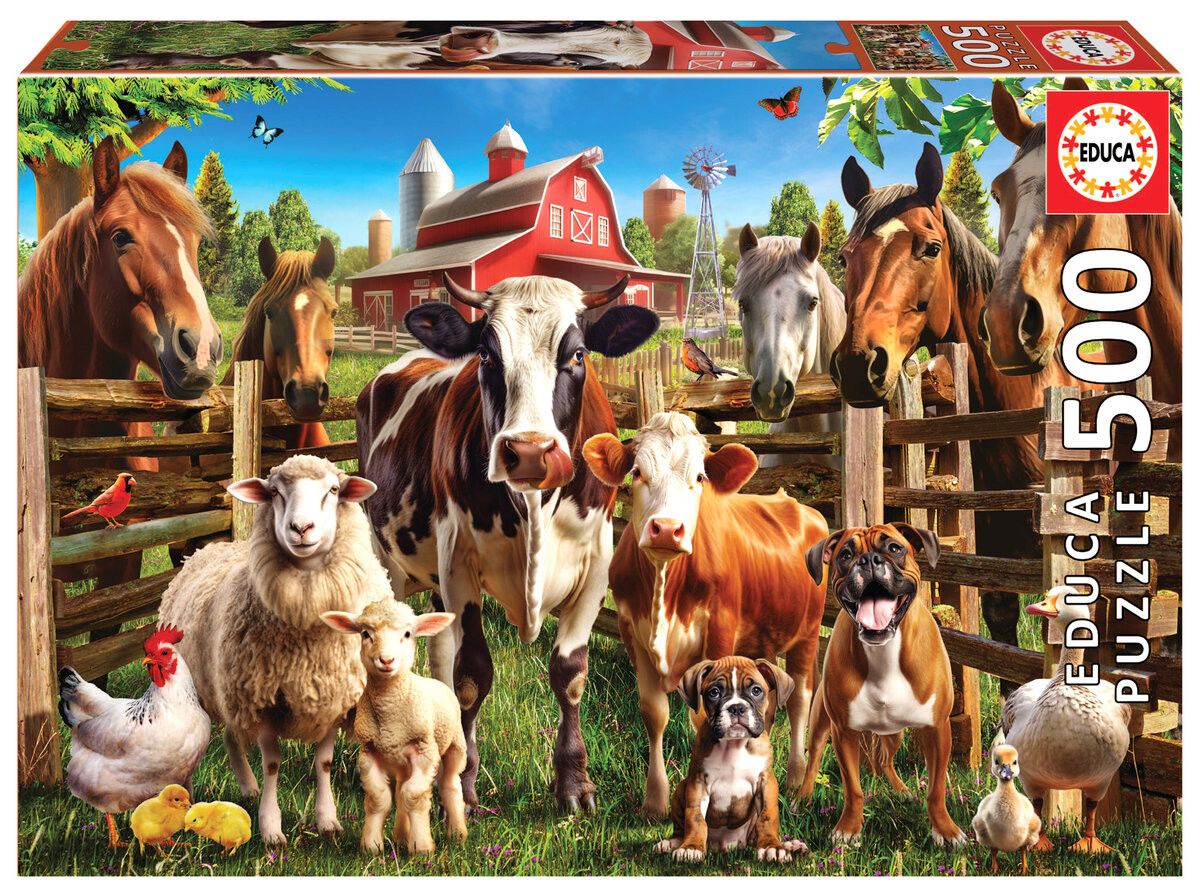

Educa, Пазл Farm Buddies, 500 шт.