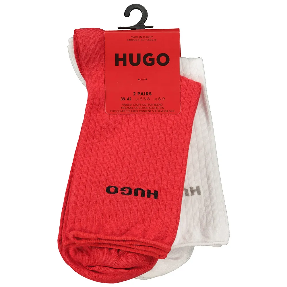 

Носки 2 шт HUGO Qs Fine Rib Cc, красный