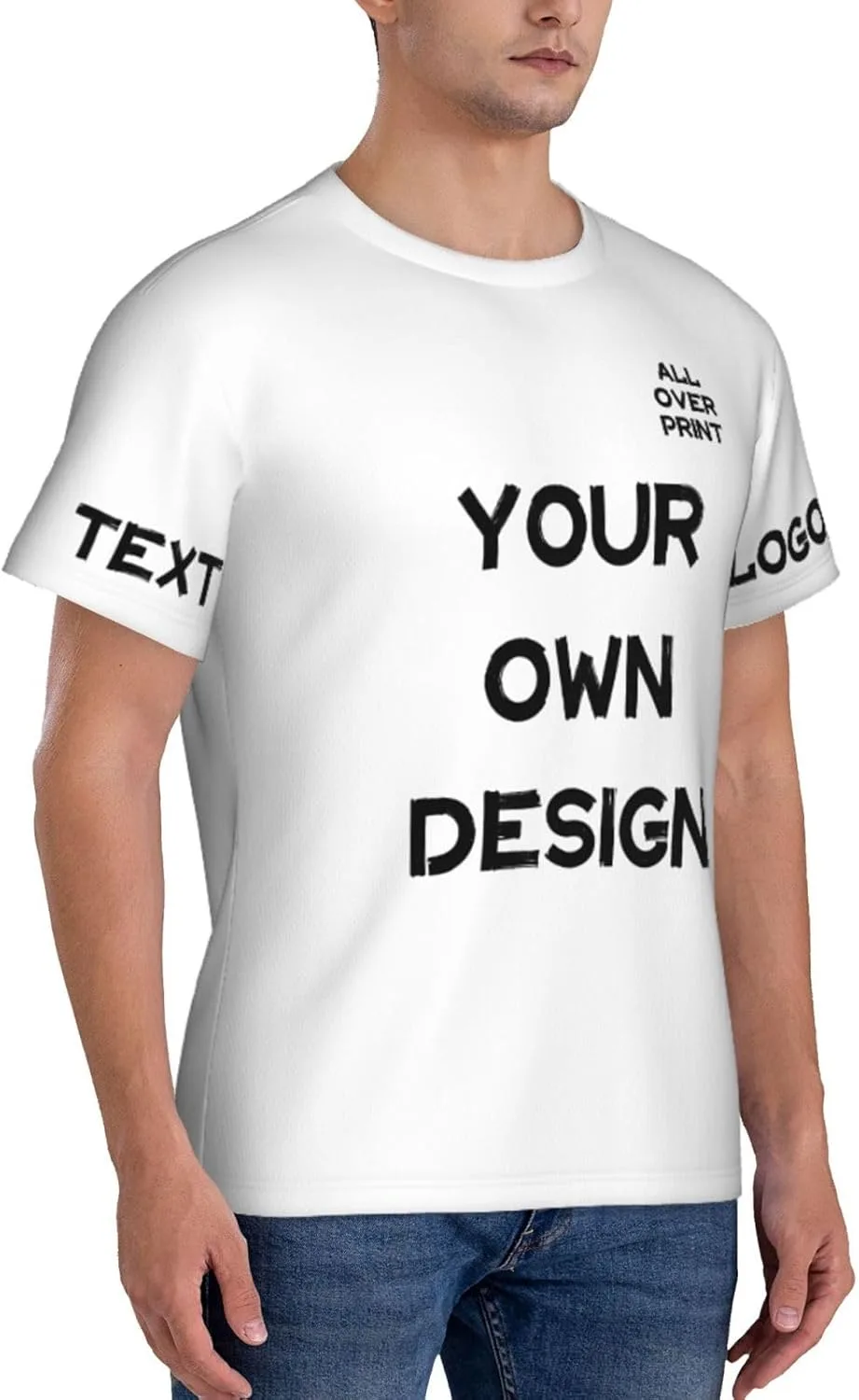 Футболка с принтом Custom Shirt с логотипом и текстом — фото 4