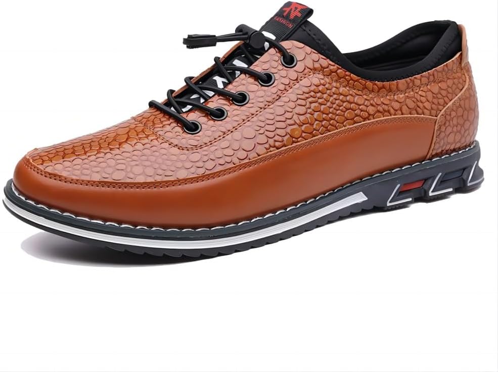 

Мужские повседневные кожаные лоферы для бизнеса и официальных мероприятий, удобные и работы, с регулируемой посадкой, дышащие, легкие оксфорды Asifn, оранжевый