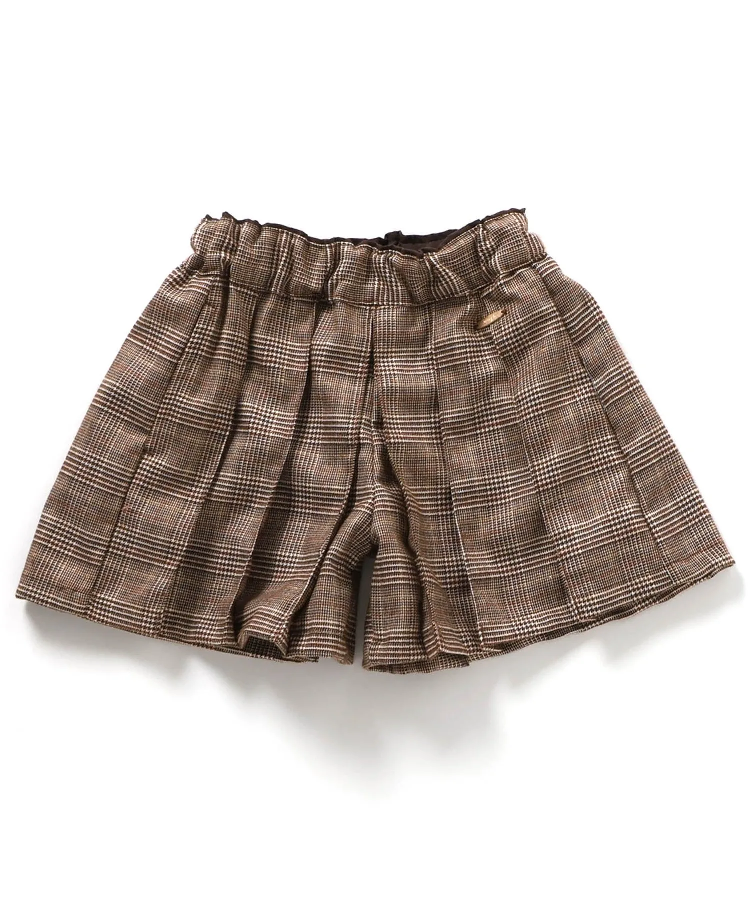 Детские штаны-шорты с люрексом Seraph Lame Check Culottes красные — фото 4