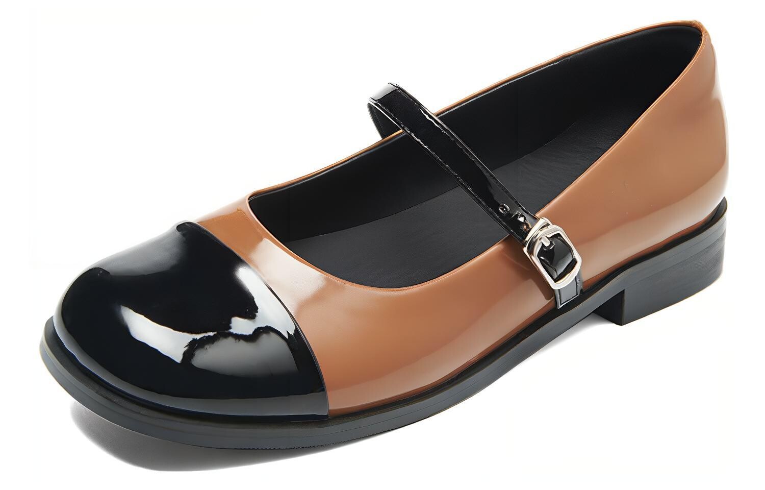 

Туфли Мэри Джейн женские Pt'Son, цвет Caramel/Black