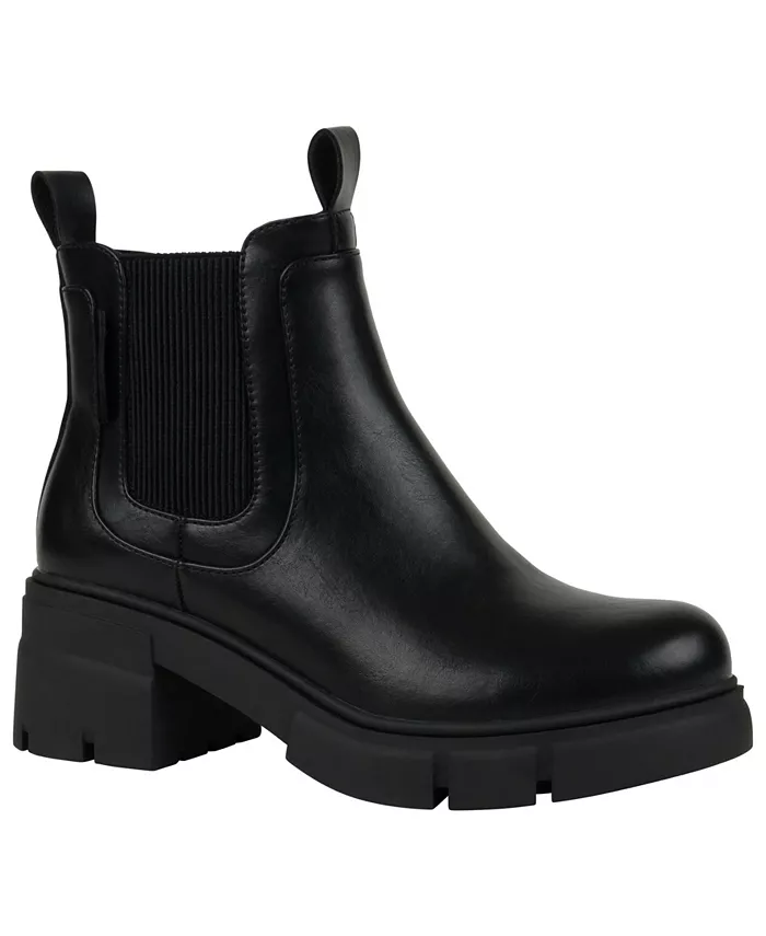 Женские ботинки Chelsea William на грубой подошве с петлей для облегчения надевания GC Shoes, черный