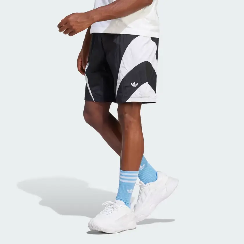 Повседневные шорты мужские черные/белые Adidas, черный/белый — фото 2