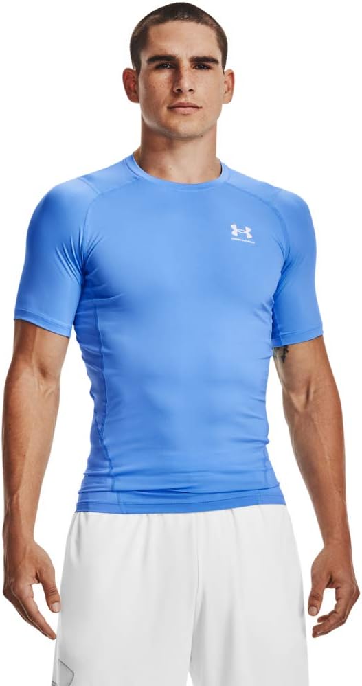 

Мужская компрессионная футболка с коротким рукавом HeatGear от Under Armour, Carolina Blue (475)/White, Белый, Мужская компрессионная футболка с коротким рукавом HeatGear от Under Armour, Carolina Blue (475)/White