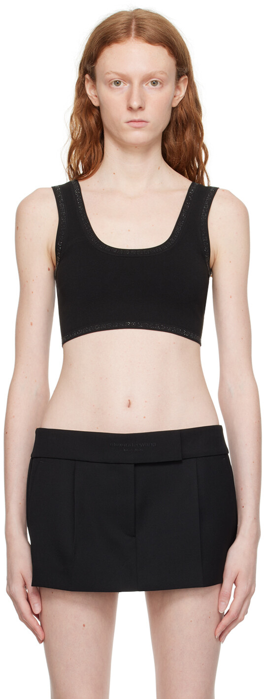

Хрустальная майка Alexander Wang, черный