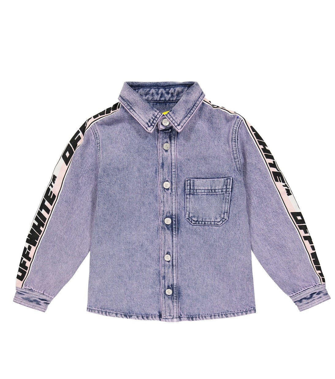 

Джинсовая рубашка с логотипом Off-White, белый