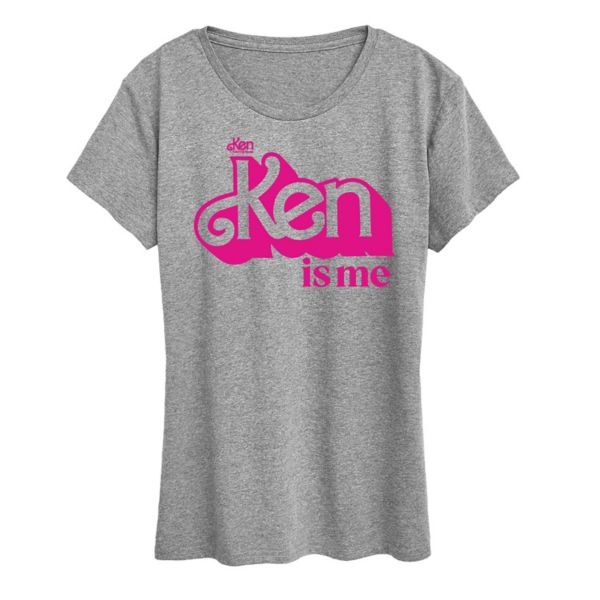 

Женская футболка с принтом "Фильм «Барби» — это про меня" Ken is me Barbie, серый
