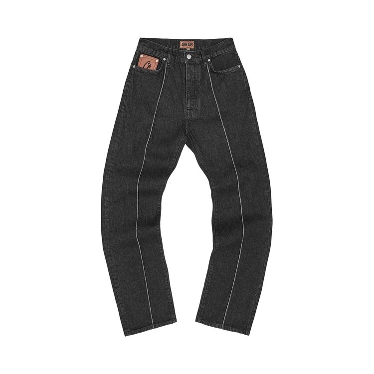 

Джинсы Corteiz C-Star Stitch-Down 'Triple Black', черный