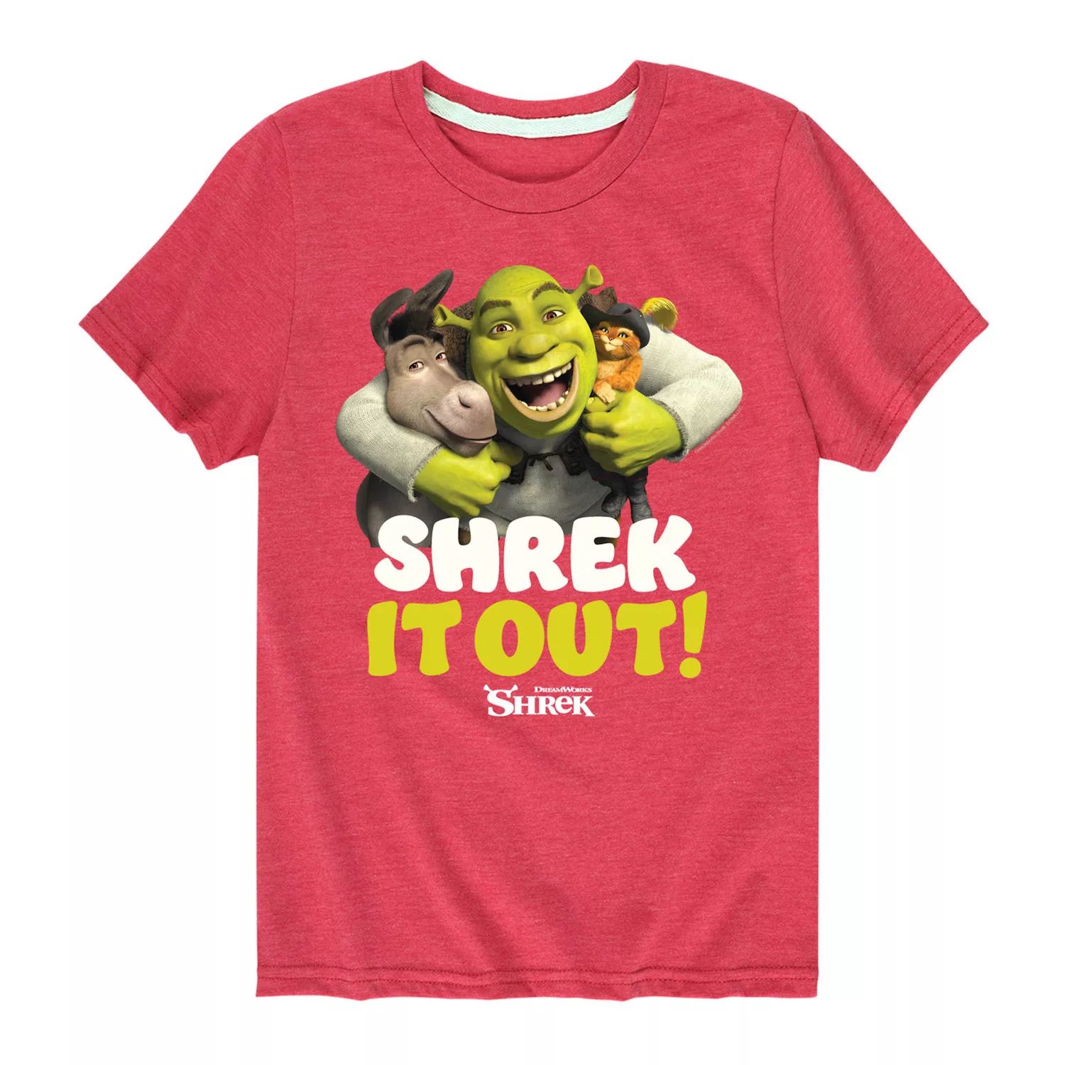 

Футболка с рисунком Shrek It Out Trio для мальчиков 8–20 лет Licensed Character, красный