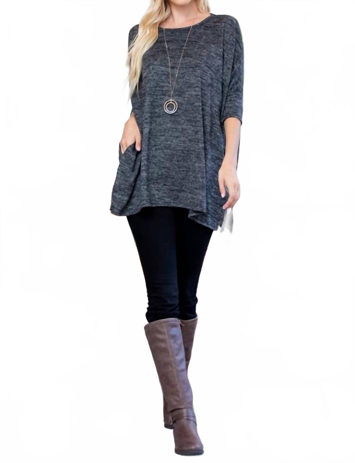 

Женский топ с лодочкой в цвете антрацит Riah Fashion, Charcoal