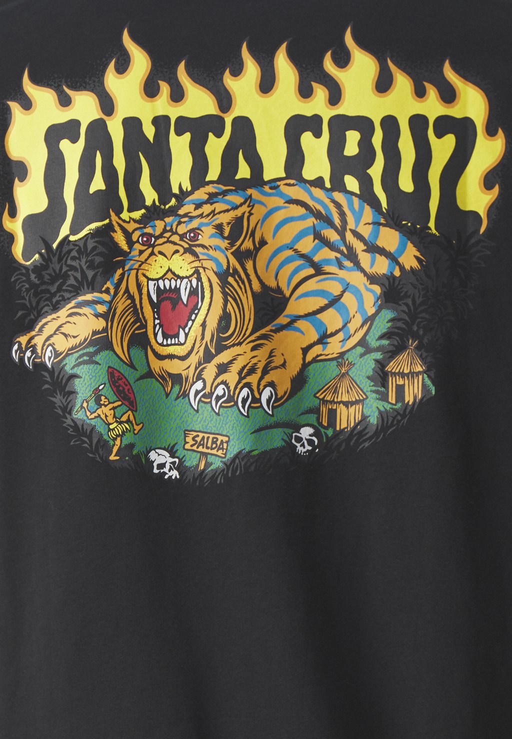 

Футболка с принтом Salba Tiger Redux Unisex Santa Cruz, черная