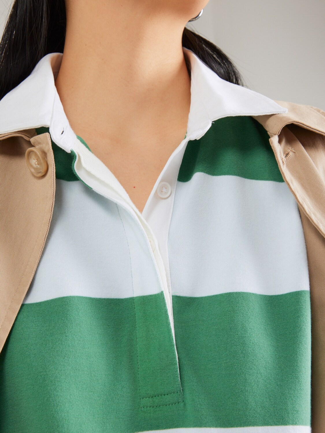 LEVI'S  Футболка 'Reenie Rugby Long Sleeve Tee' в цвете Green, Pastel Green — фото 2