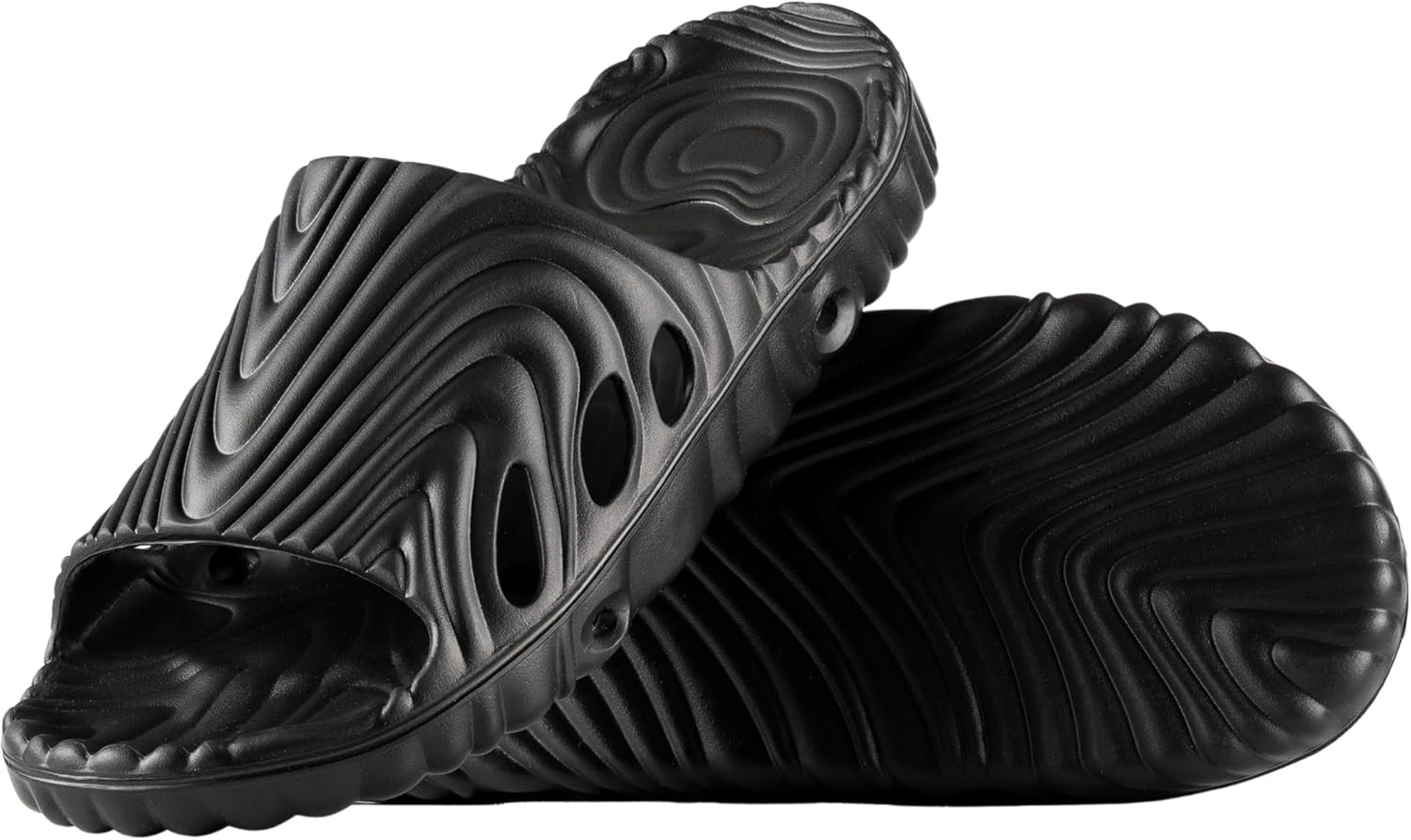 

Душевые тапочки для мужчин и женщин с противоскользящей подошвой, боковыми дренажными отверстиями и поддержкой свода стопы, для спортзала, бассейна, пляжа, общежития Shower Shoez, черный