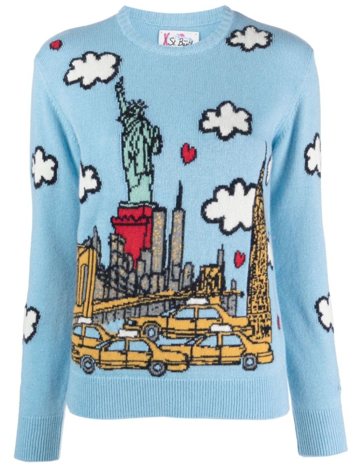 

Джемпер с круглым вырезом New York Postcard MC2 Saint Barth, синий