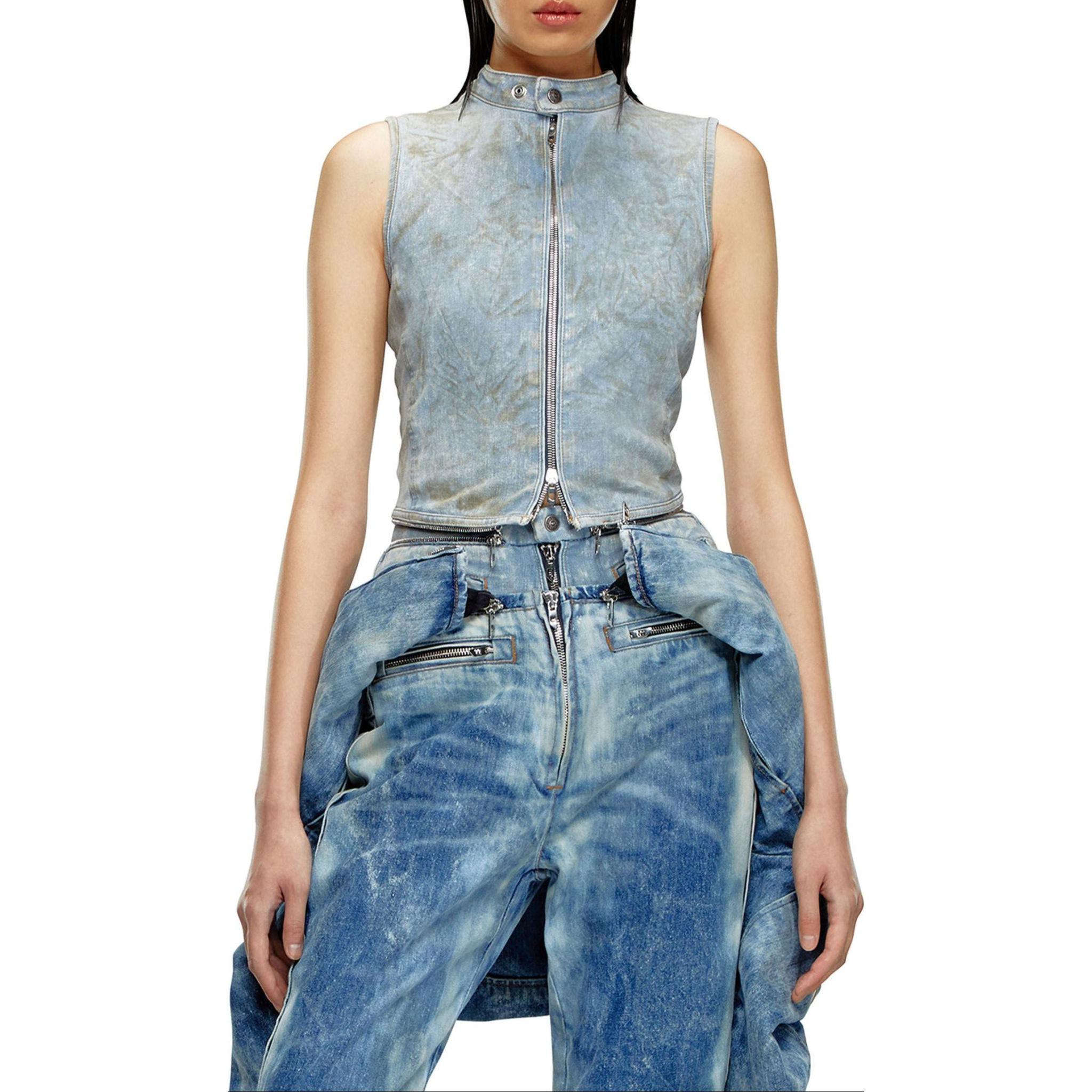 Рубашка De-Nata-Fse Denim Sleeveless Top DIESEL, светло-голубой — фото 4
