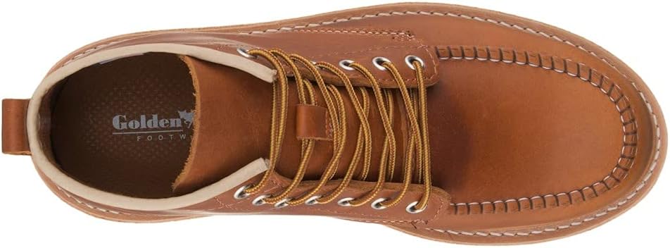 Ботинки Golden Fox 6 с американским наследием, модель Moc Toe Wedge для строительства, сделаны в США, Brun-msw — фото 3