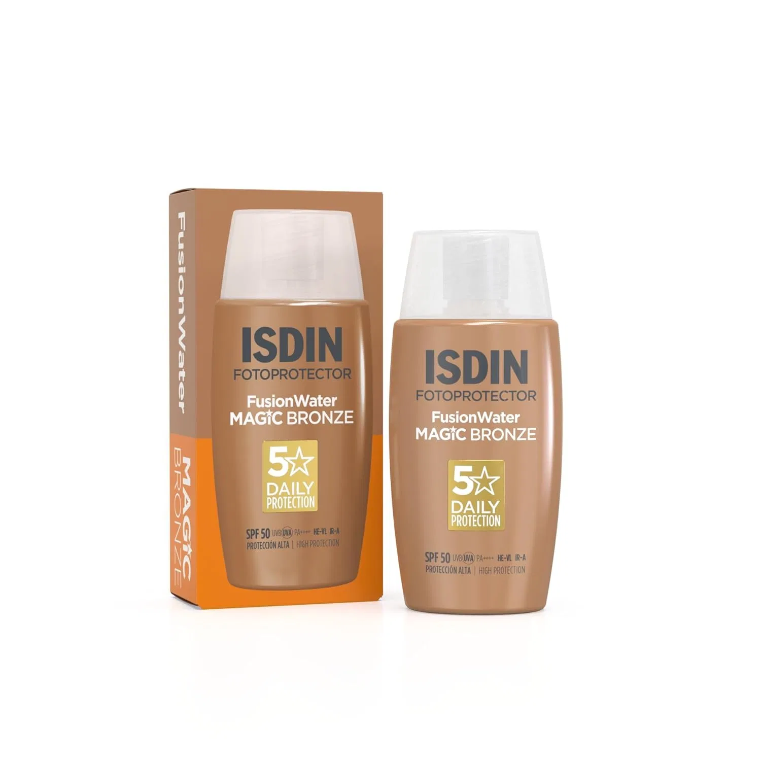 Тонирующий солнцезащитный крем для лица ISDIN Fusion Water Magic Colour Bronze SPF 50 Isdin