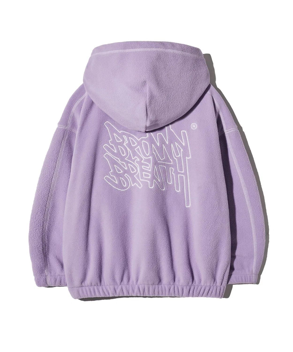 Детское фиолетовое флисовое худи с нашивкой от Brownbreath Kids — фото 2